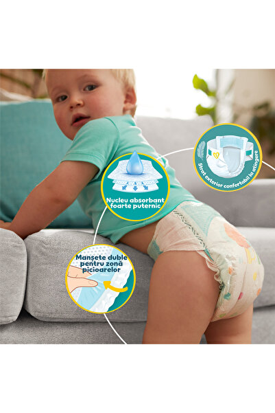 Pampers Cutie Active Baby XXL, nr. 3, Unisex, 6-10 kg, 208 bucăți