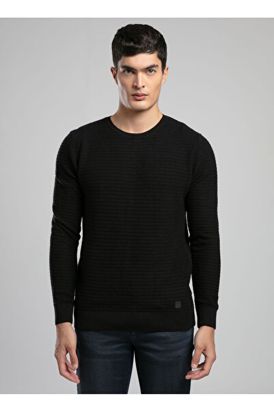 Lee Cooper Round Neck Regular Fit Black Men's Sweater 261 Lcm 241018 Duane Black