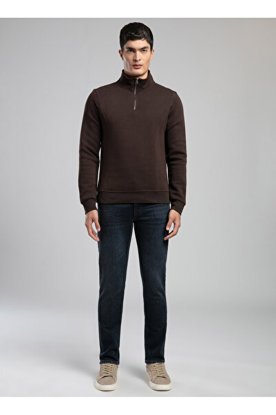 Lee Cooper Dik Yaka Kahve Erkek Sweatshırt 261 LCM 241038 CEASER KAHVE
