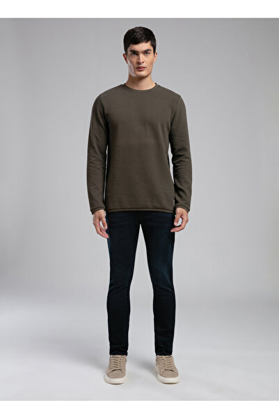 Lee Cooper Round Neck Khaki Men's Sweatshirt 261 Lcm 241032 Ben Khaki