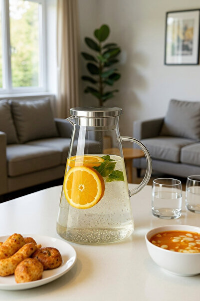 LOVER'S KİTCHEN aradığınız herşey Paslanmaz Çelik Kapaklı 1.8L Cam Sürahi - S...