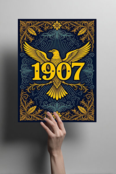 Genel Markalar 1907 Kuş Tasarımlı Metal Poster – Vintage Duvar Dekoru