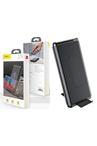 Baseus Baseus 10000mAh Wireless Power Bank with Built-in Phone Holder (Stand) for Charging with PD + QC3.0 Fast Charging