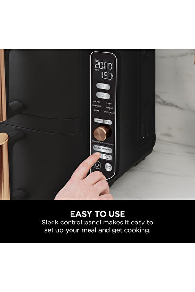 NINJA Φριτέζα αέρα Double Stack XL, μαύρη/χρυσή