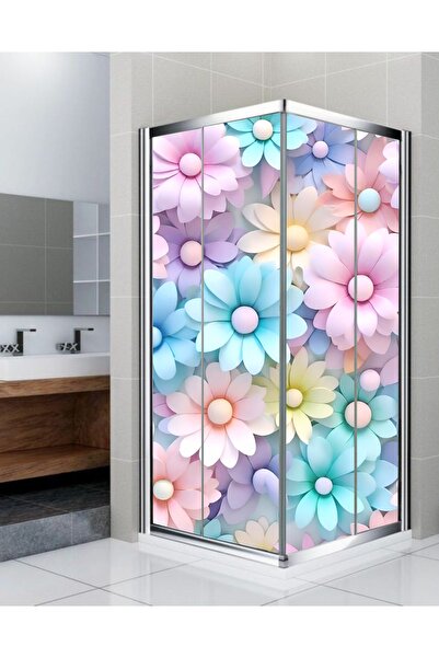 RENKLİ HOBBY Banyo Duşakabin Kaplama Folyo Sticker - Duşakabin Giydirme - Ken...