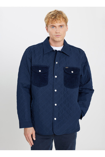 Lee Lacivert Erkek Regular Fit Kapitone Ceket LR36200790607 Lacivert Ceket