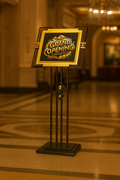 Grand City Media Hotel welcome display stand
