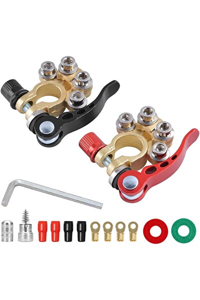Generic Two-piece, four-way, high-quality copper car battery terminal connectors for quick disconnection of the car battery.