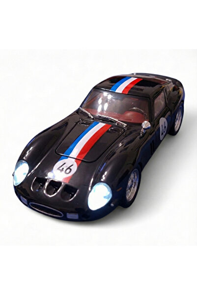 Vision XXI FERRARI 250 GTO metal model, Die-Cast, Scale 1:32, front/rear lights, 14 cm, black