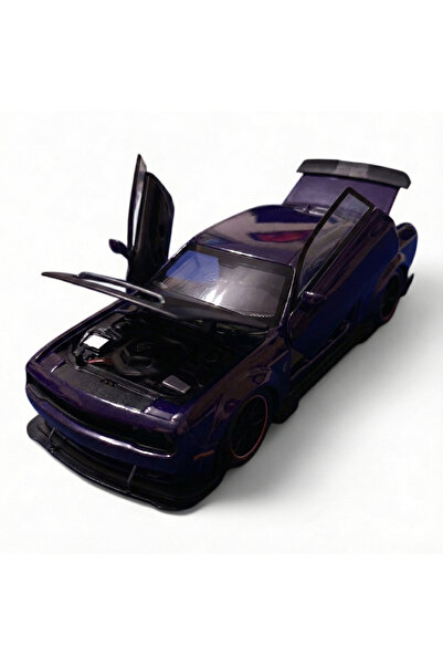 Vision XXI DODGE CHALLENGER SRT DEMON metal model, Die-Cast, 1:32, 15 cm, lights and sounds, purple