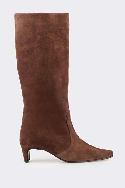 Elle Shoes Kahve Deri Kadın Çizme