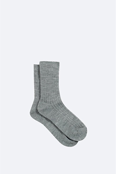 Avva Men's Anthracite Corded Fabric Socks A52Y8504