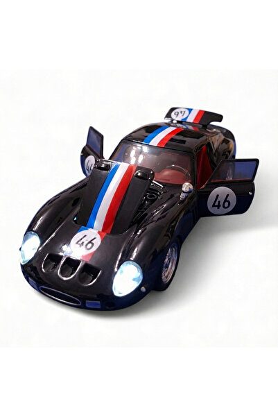 Vision XXI FERRARI 250 GTO metal model, Die-Cast, Scale 1:32, front/rear lights, 14 cm, black