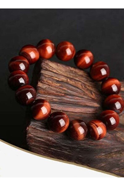 Generic Tiger Eye Stone Bead Bracelet Adjustable Elastic Rope Natural Stone Bracelet Set 10MM Natural Stone