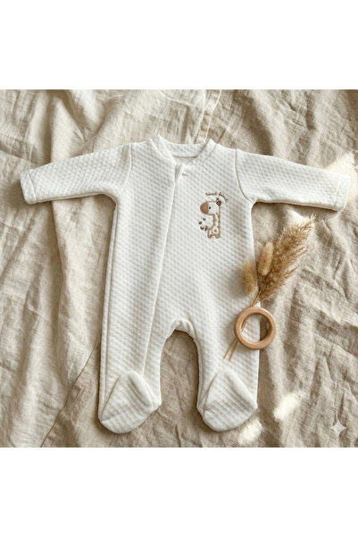 BebitoKids 100% Cotton Bebitof Quilted Jumpsuit with Giraffe Pattern