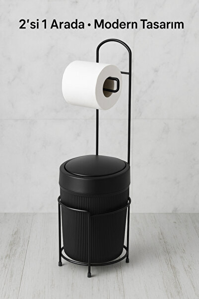 MAViHOME حامل ورق التواليت الفاخر مع سلة مهملات