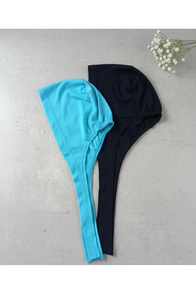 My Scialle طقم ملابس داخلية من القطن الممشط المخيط مكون من قطعتين باللونين ال...