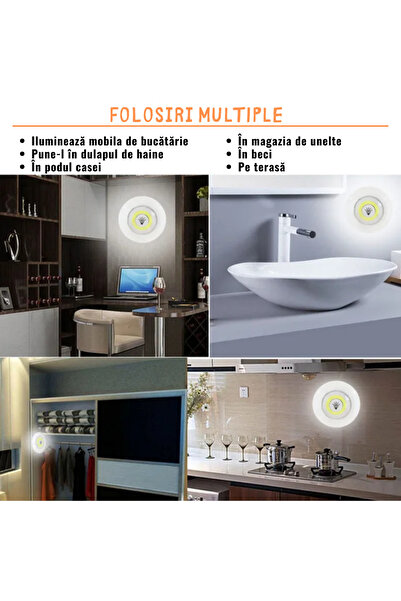 DISTINCTIVE MARETY SRL Set of 6 LEDs with batteries and remote control, self-adhesive