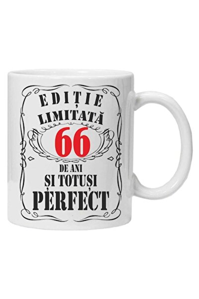 CRD PRINT Personalized mug with text "limited edition", 66 years, CRD PRINT, 330ml, white