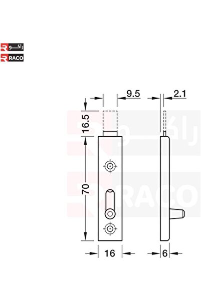 Raco Stainless Steel Furniture Tower Bolt Sliding Lock with Screws - Silver (3 INCH, Pack of 2)