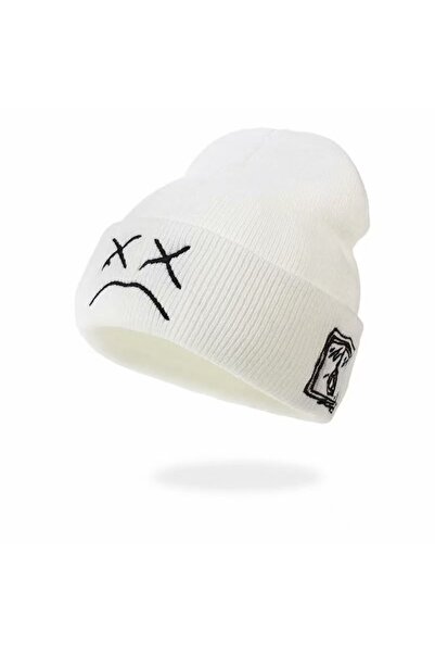 NO BRAND Men's fashion hat without brim, embroidered unisex knitted hat; wome...