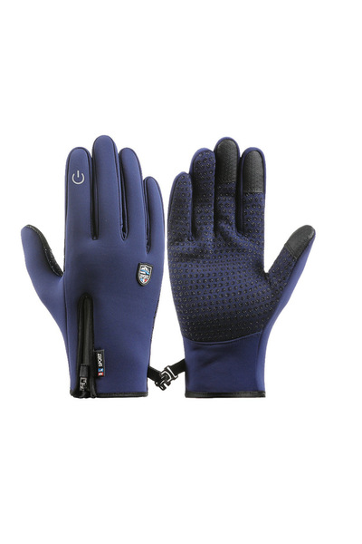 OEM Three-piece set - knitted hat, scarf and gloves, warm and windproof, MZ-24, gray.