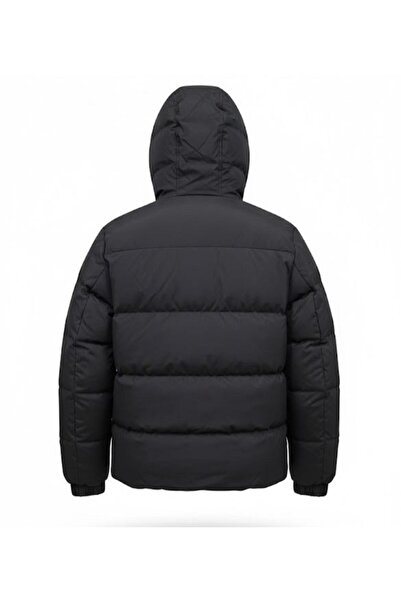 Plus Scorpion Geacă Bărbați Puffer, Călduroasă, Cu Glugă – Negru/Roșu