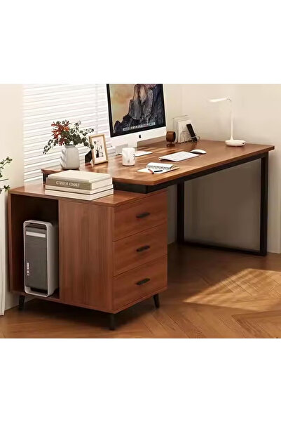NKX Computer and Multifunction Table Home Office Workstation 120 CM with 3 Drawers