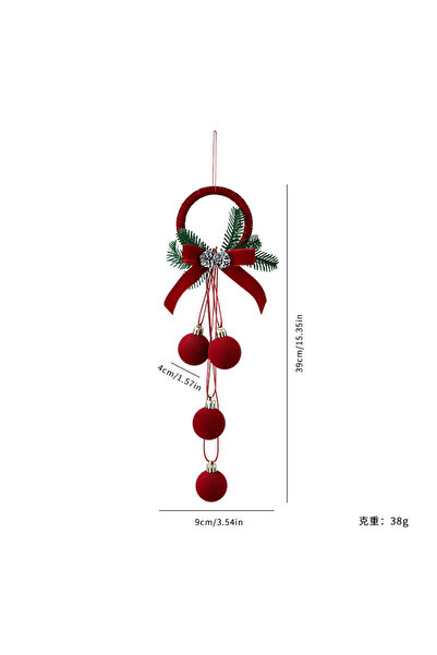 NO BRAND زينة عيد الميلاد مع أجراس، زينة نوافذ عيد الميلاد المزخرفة زينة مزخر...
