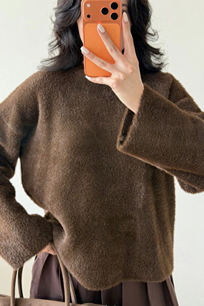 Eka Pulover maro supradimensionat pentru femei 1014-2341