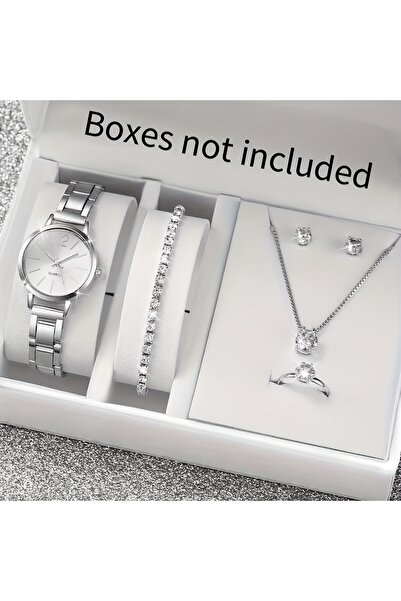 Choice مجموعة ساعات كوارتز أنيقة للنساء من HH10061 مكونة من 6 قطع وسوار من ال...