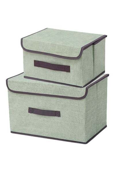 BLOOMING TIME 2-Piece Organizer Box Green/Black