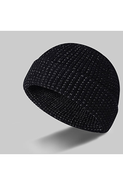 NO BRAND Reflective knit hat for night wear, reflective hat for outdoor winte...