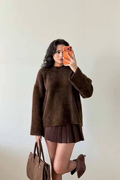 Eka Pulover maro supradimensionat pentru femei 1014-2341