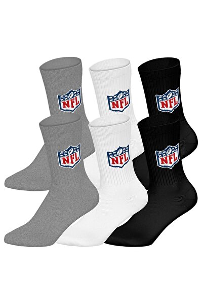 NFL Unisex Socken, 6er Pack - Shield 6Pack Crew Socken, Logo, Polyester-Baumw...