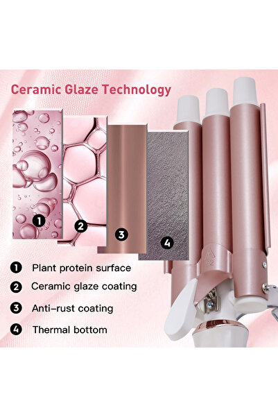 Hatteker Professional Iron 22mm Hair Curler Wave Curler LED Display Female Hair Straightener Hair Curler Tool