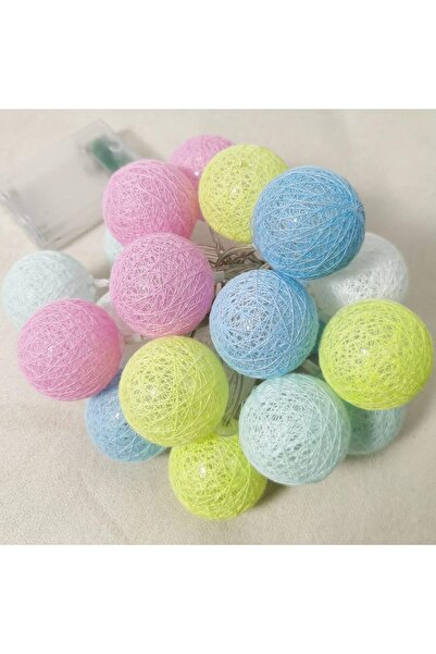 Yuwell سلسلة أضواء كروية LED من YU WELL (3 أمتار، 20 كرة ملونة) - داخلية/خارج...