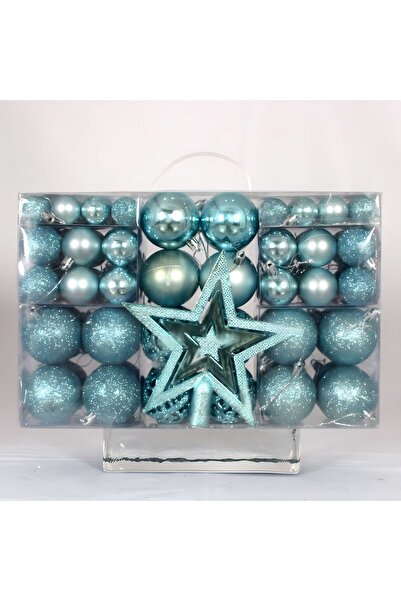 NO BRAND Christmas decoration set of 101 pieces, Christmas tree ball hollow C...