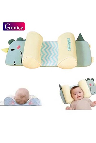 Gonice Baby Head Shaping Pillow (Dinosaur) - Newborn Flat Head Prevention, 0-3 Years