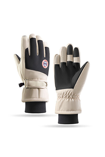 NO BRAND Three-piece set - knitted hat, scarf and gloves, warm and windproof,...