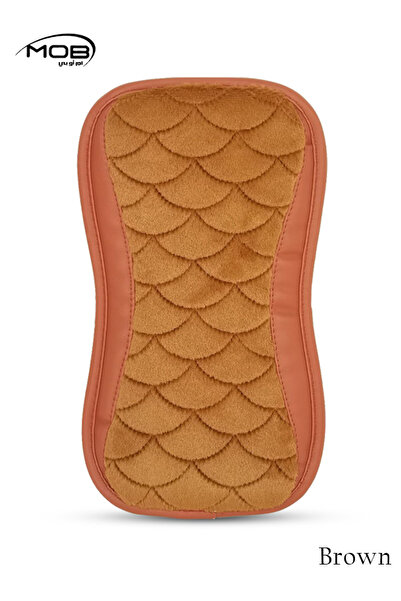 Mob Brown Car Armrest Cushion Pad - Comfortable Center Console Protector