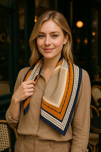 FELLMENS Flr24 Patterned Women's Scarf 90X90 cm