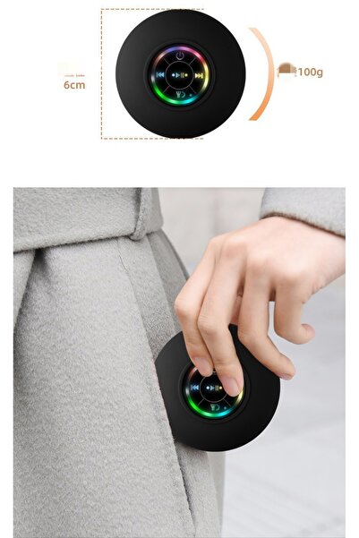 OEM Portable waterproof Bluetooth speaker with suction cup, built-in microphone and RGB LED lights