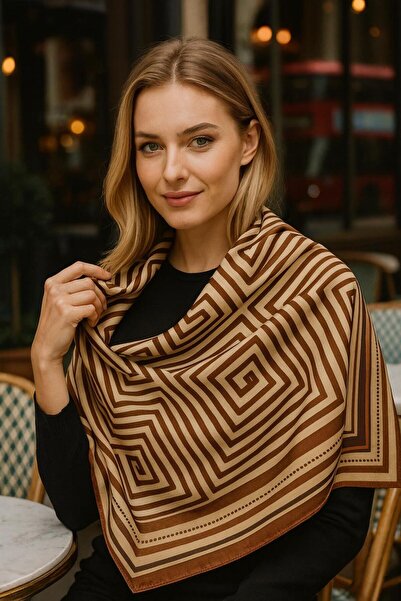 FELLMENS Flr26 Patterned Women's Scarf 90X90 cm