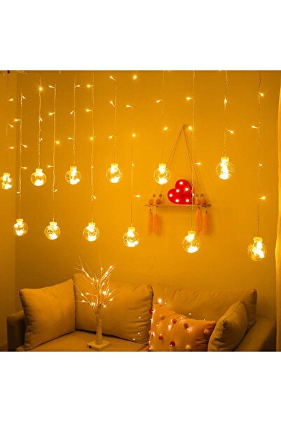 Yuwell ستارة مصباح YU WELL LED من سلك نحاسي كروي على شكل كرة أمنيات، 138 مصبا...