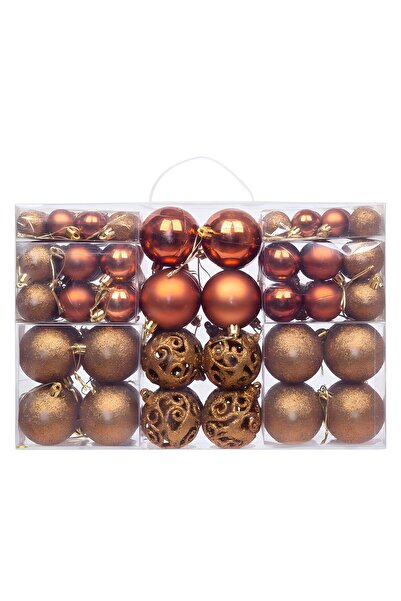 NO BRAND Set of 100 Christmas ornaments, Christmas ball pendant for tree, 3/4...