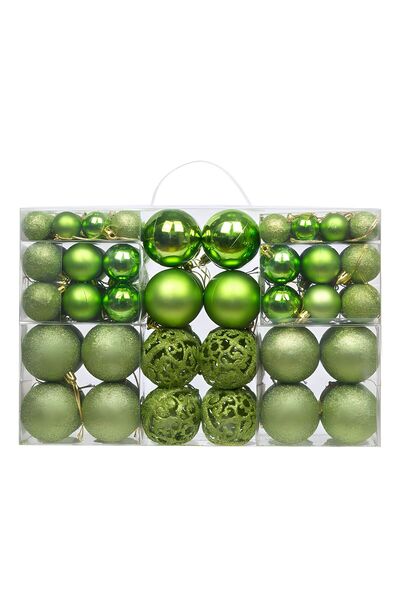 NO BRAND Set of 100 Christmas decorations, Christmas ball pendant for the tre...