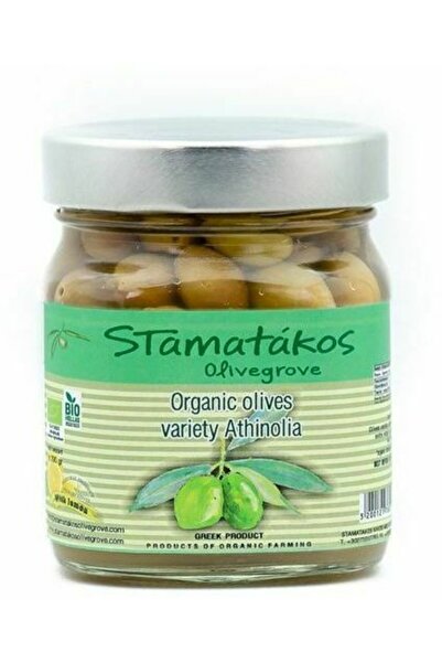 Stamatakos Πράσινες ελιές Αθηνολιάς με θυμάρι και λεμόνι, 290γρ., Olivegrove