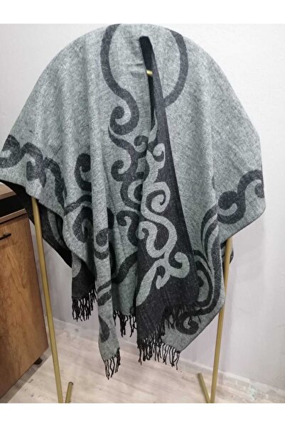 Forum Fashion Çift Taraflı Panço Omuz Şalı