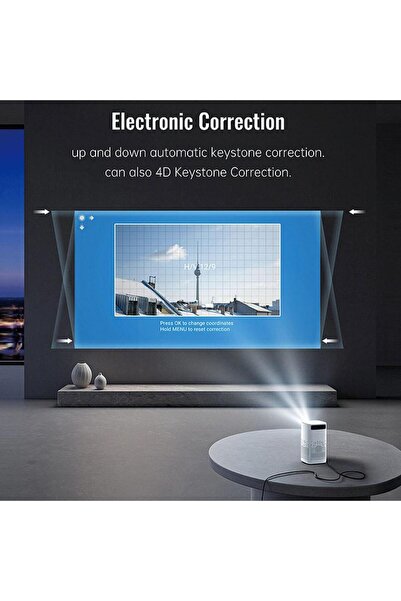 Tradeo Portable HD LED Mini Projector – Compact, High Brightness & Ideal for Home Theater Use